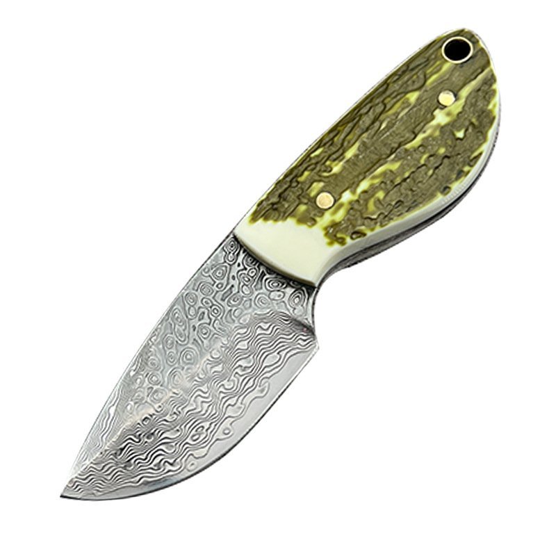 Damascus Pocket Survival Knife | TOP KNIVES LLC Damascus Pocket Survival Knife