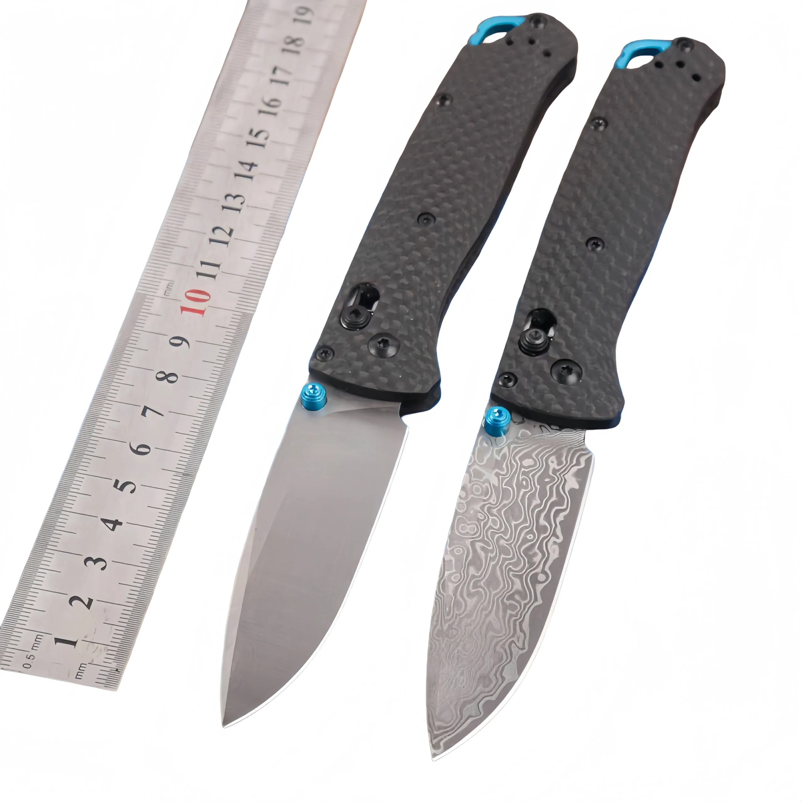 Carbon Fiber Damascus Lock Knife | TOP KNIVES LLC Carbon Fiber Damascus Lock Knife