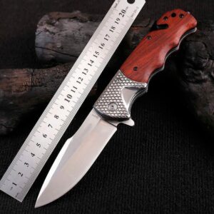 Wood Handle Tactical Folding Knife