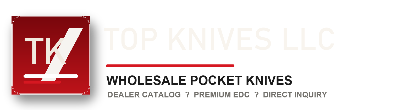 TOP KNIVES LLC wholesale pocket knives logo