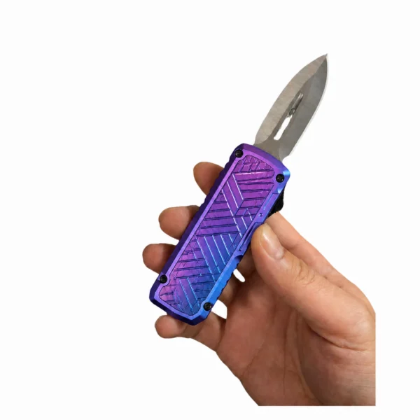 Blue Purple Chameleon Folding Utility Knife