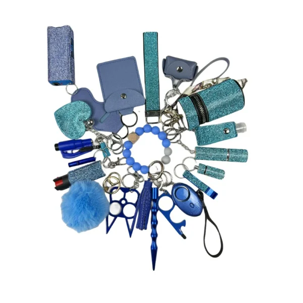 20-piece diamond keychain set