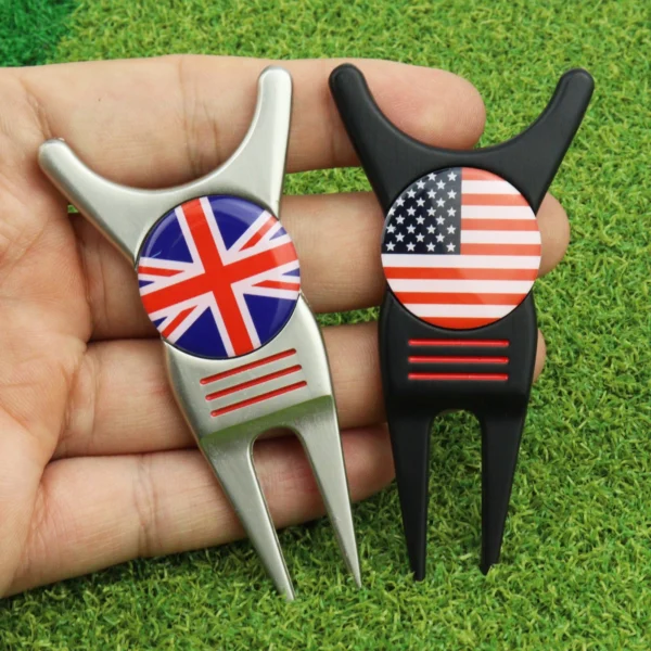 Multi functional metal ball fork Golf green fork
