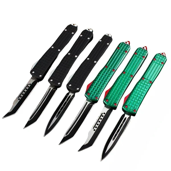 5.2INCH otx bounty hunter OTF knife/Green Handle D/E Blade Ultra Knives -TKE9J-VR