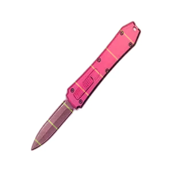 Neon Coffin Mini OTF Knife - Pink Handle Wholesale
