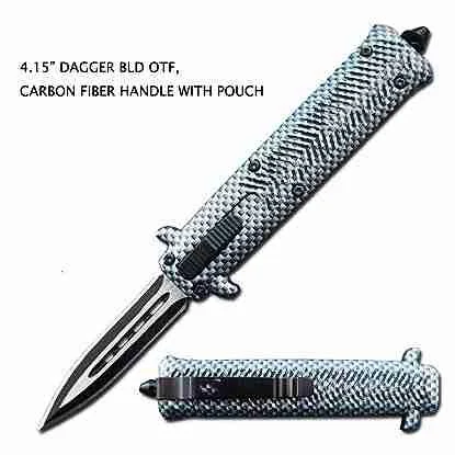 4.15 INCH DAGGER BLD Stiletto OTF Knife-TK95Z-415