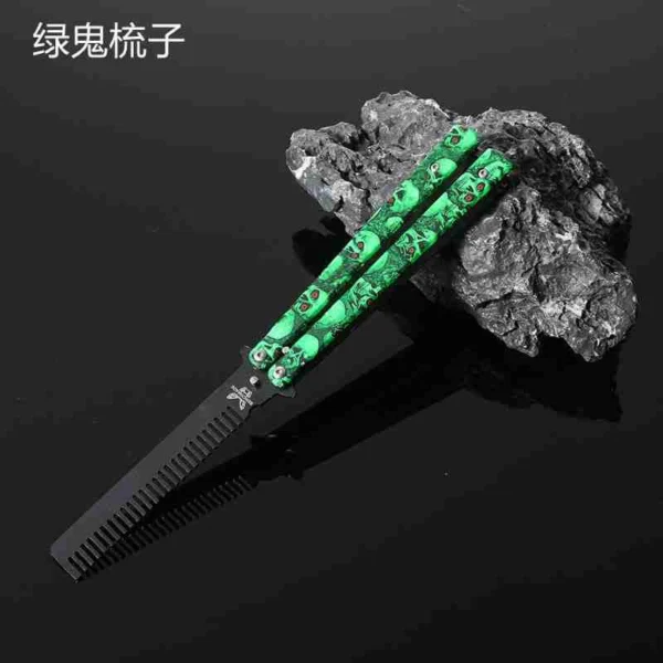 Butterfly Comb CSGO Folding Comb Training Knife New Hand Stainless Steel Throwing Knife Unedged Butterfly Comb Practice Knife