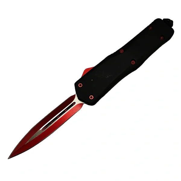 5.5 INCH Classic Smooth Handle/Red Blade OTF Knife-TK95X-RD