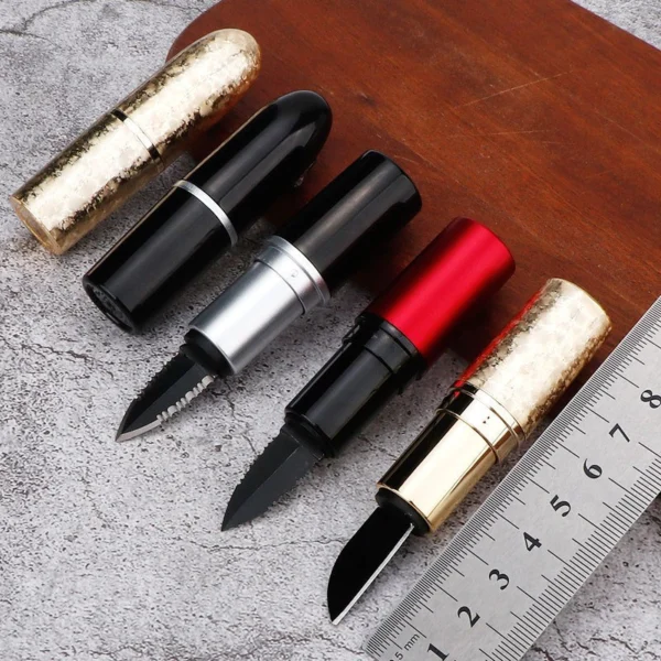 Ladies carrying lipstick with hidden knives