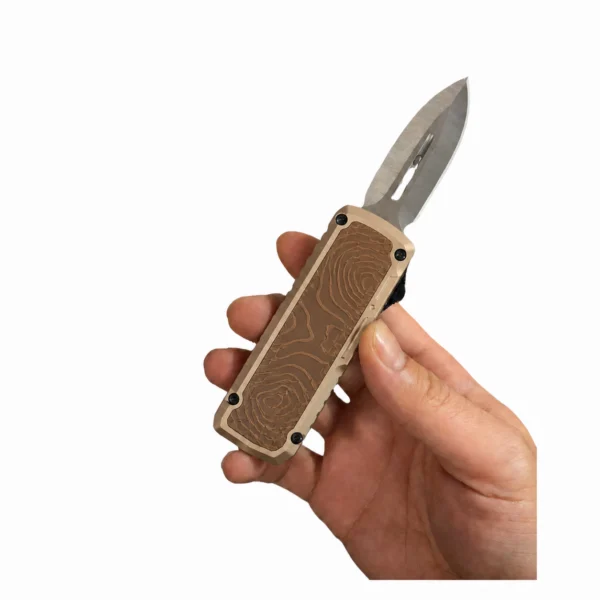 Desert Tan Topographic Folding Utility Knife