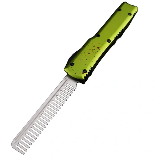 5.25 inch Zombie Green comb OTF KNIFE -TKE5O-GR