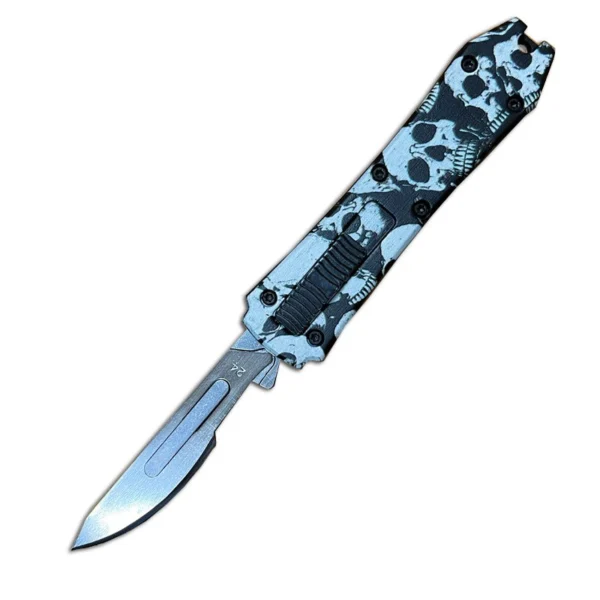 mini otf surgery knife skull--SBM-TKB40-ST