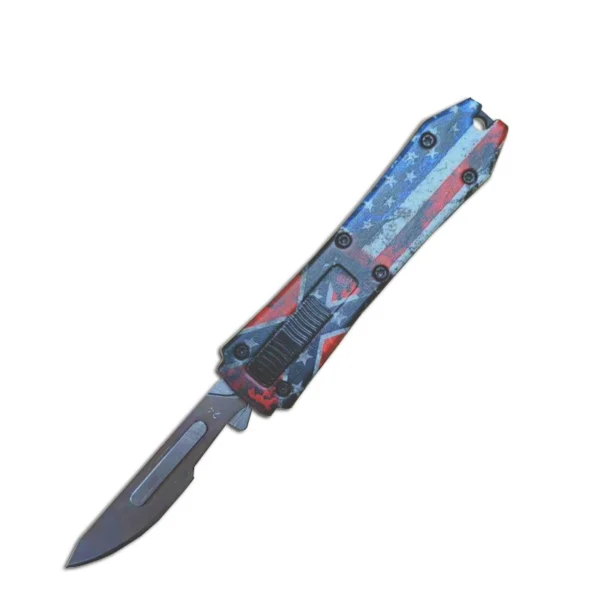 mini otf surgery knife, removable blade,pocket EDC keychain knives--SBM-TKB2N-ST