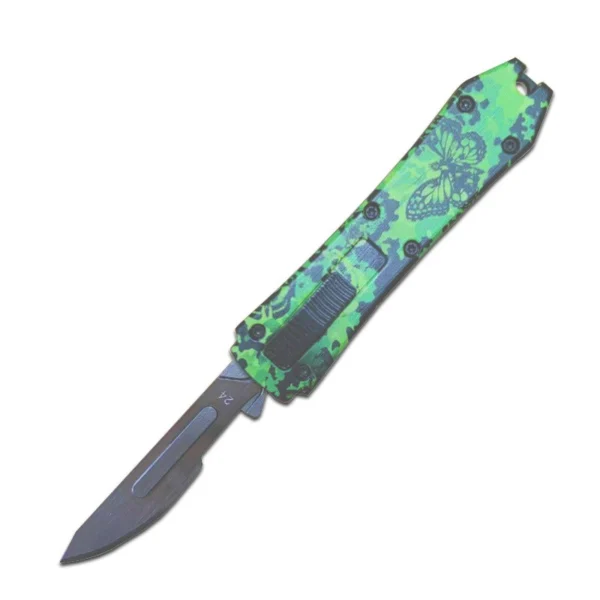 mini otf surgery knife, removable blade,pocket EDC keychain knives--SBM-TKB2J-ST