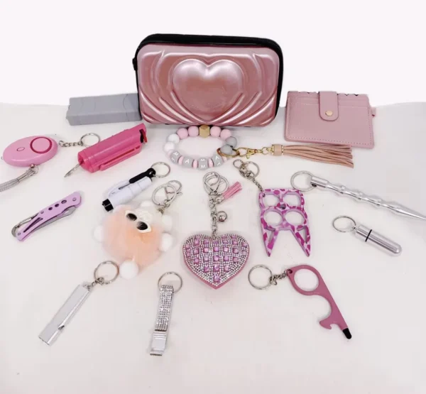16-piece cute lemonade keychain set