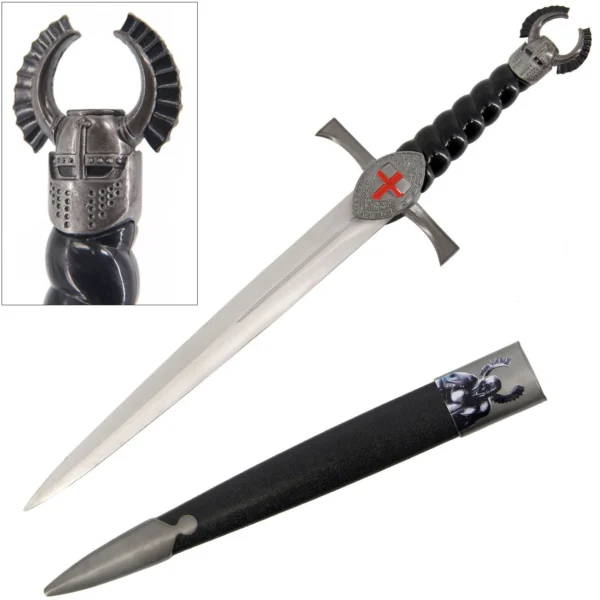 Dark Templar Knight Dagger with Sheath