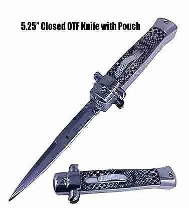 5.5inch Grid Handle with Pocket Clip Otf Knife Wholesale-TK95M-55