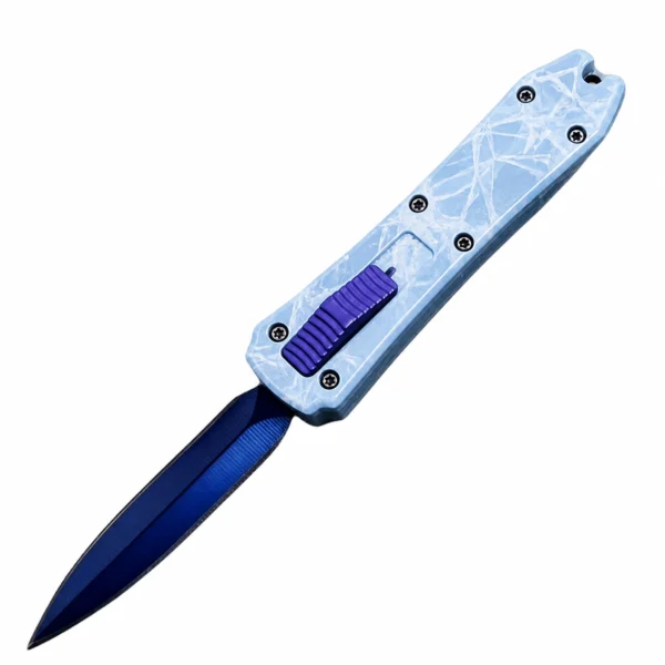 Arctic Cracked Ice Mini OTF Automatic Knife
