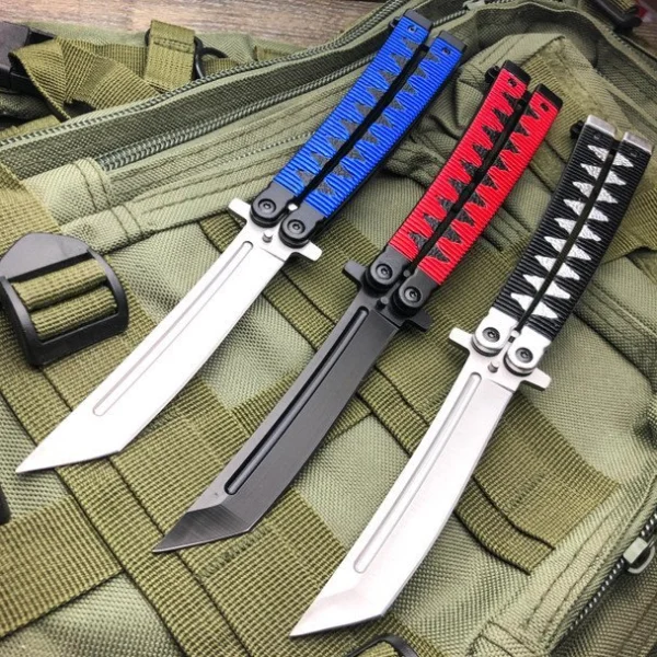9.5Inch Samurai Japanese Style Tanto Blade Butterfly Knife Balisong