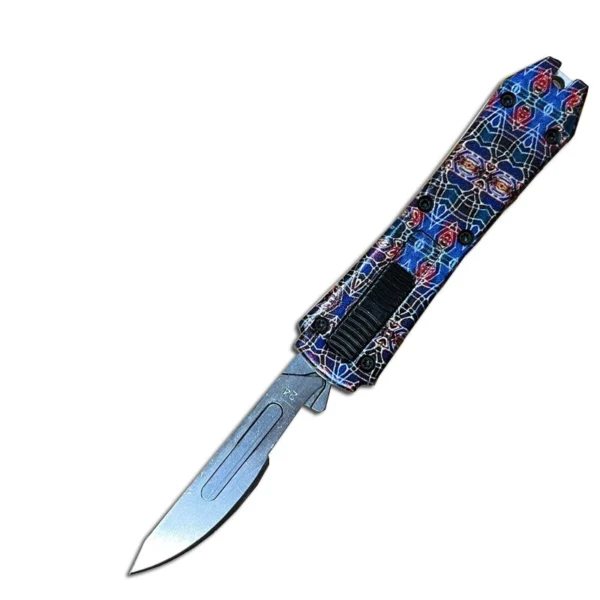 mini otf surgery knife, removable blade,pocket EDC keychain knives--SBM-TKB3W-ST