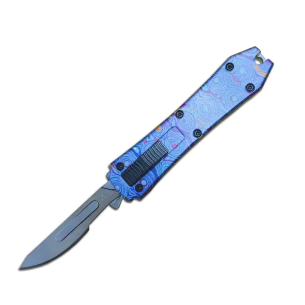 mini otf surgery knife, removable blade,pocket EDC keychain knives--SBM-TKB2K-ST